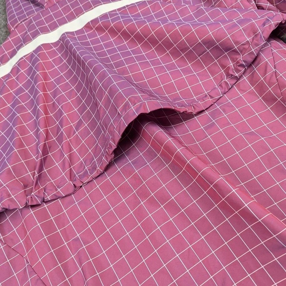 Adidas‎ Primeblue Iridescent Grid Windbreaker Jacket Purple Pink Mens Medium